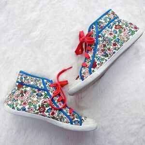 Johnnie B. Mini Boden Floral Canvas High Top Sneakers Colorful Spring size 40